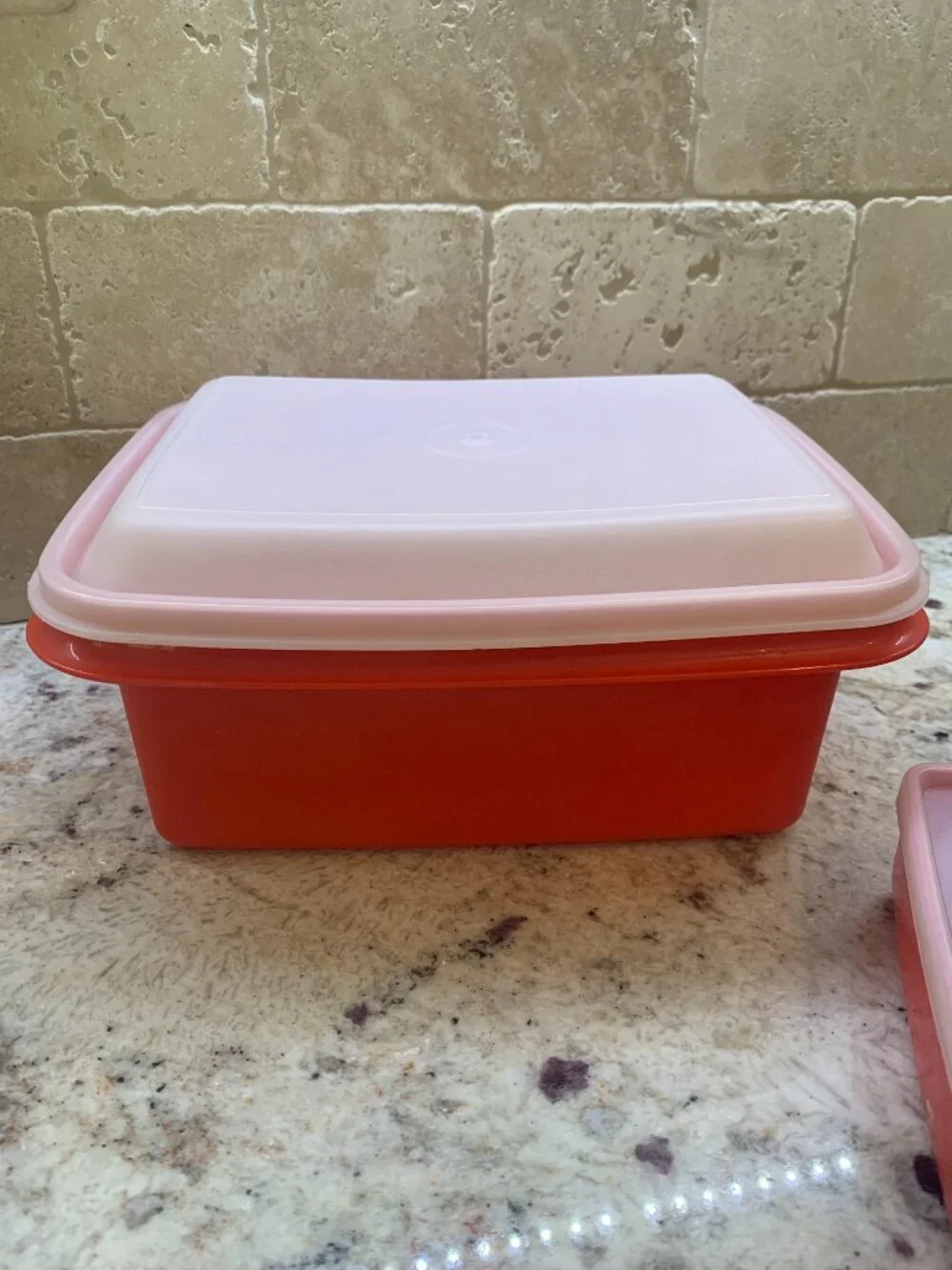 Tupperware Set of 3 containers Paprika